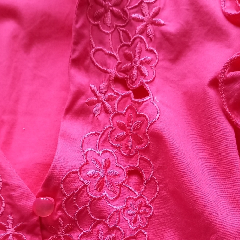 Pink Ruffled Smocked Blouse - Picture 10 of 10